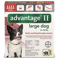 Advantage II Large Dogs 21-55lbs (Red)