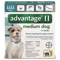Advantage II Medium Dogs 11-20lbs (Teal)