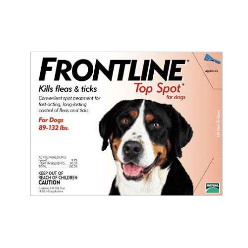 Frontline Top Spot Extra Large Dogs 89-132lbs (Red)