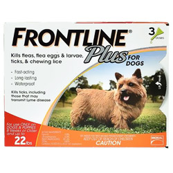 Frontline Plus for small dogs up to 22lbs
