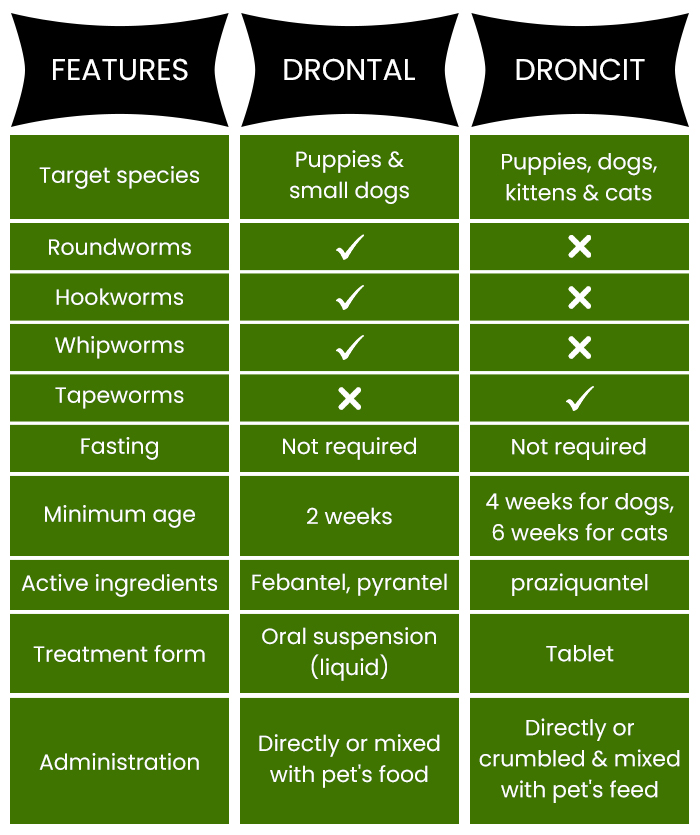 Drontal Vs. Droncit Choose the Right Puppy Worming Treatment
