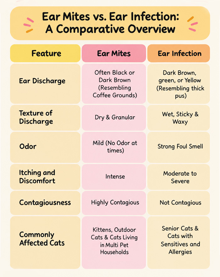Ear Mites vs. Ear Infection - Key Differences