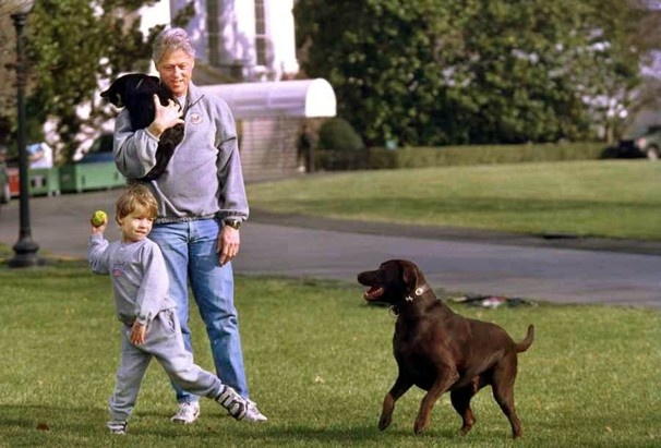 Bill Clinton With Dog