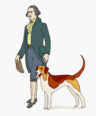 George Washington with Dog