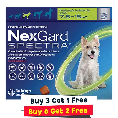 Nexgard Spectra for Medium Dogs 16.5-33lbs