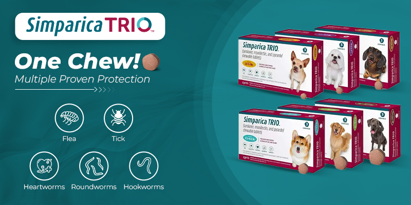 Simparica Trio Chewable Tablets for Dogs