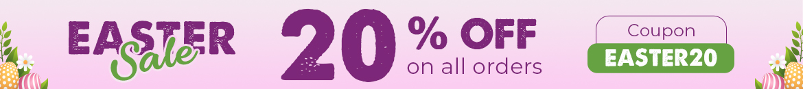 20% OFF Coupon Code=EASTER20