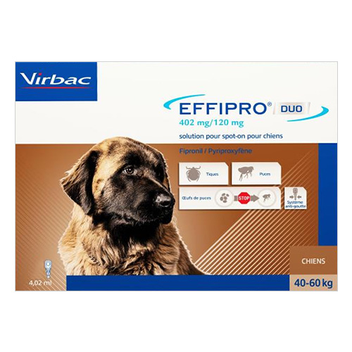 Effipro Duo Spot On For Extra Large Dogs Over 88 Lbs (Brown) 12 Pack
