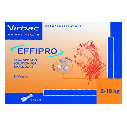 Effipro Spot-On Solution For Small Dogs Up To 22 Lbs (Orange) 8 Pack
