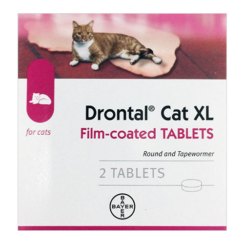 Drontal For Large Cats Up To 13lbs 2 Tablet
