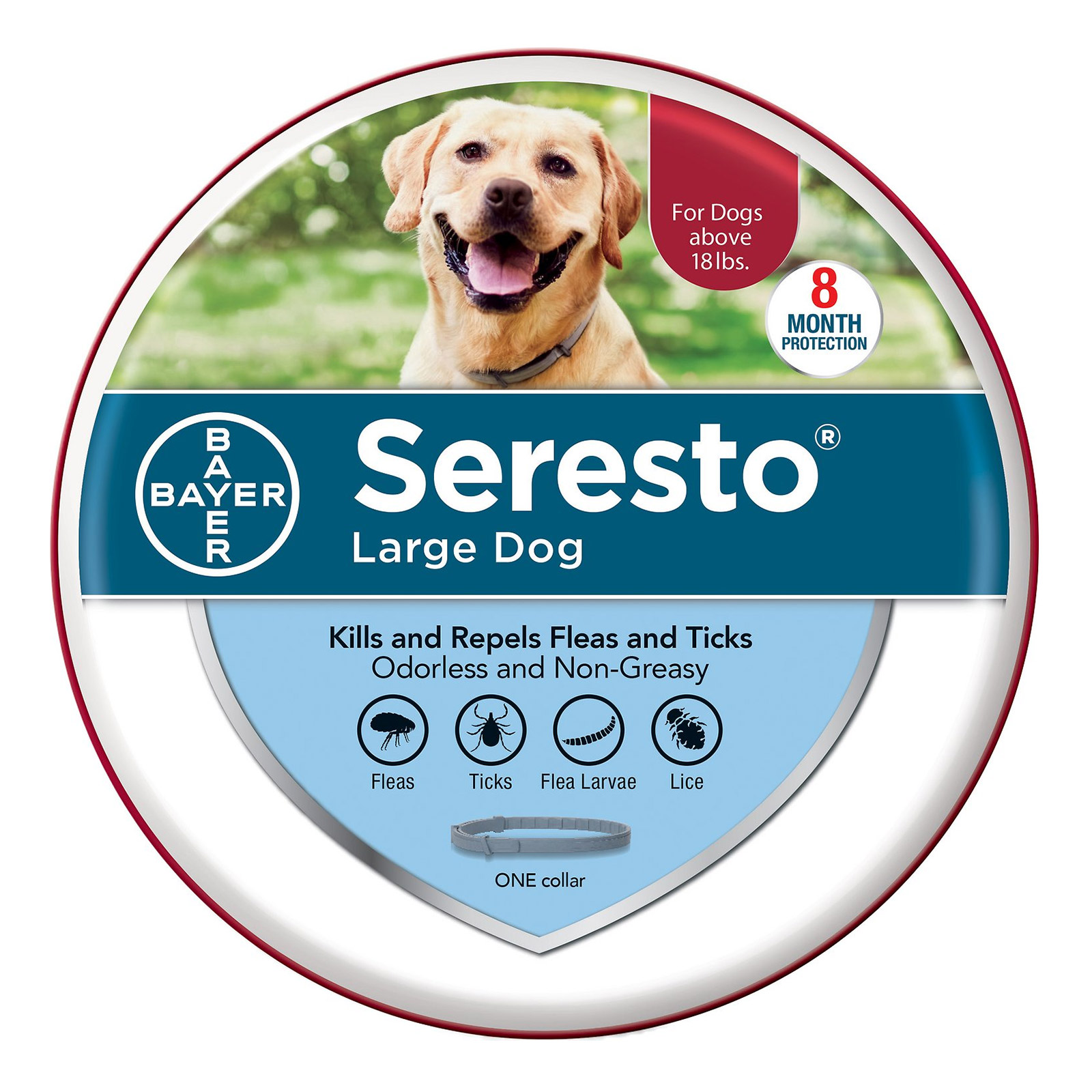 Seresto Collar For Large Dogs Over 18lbs - 27.5 Inch 70 Cm 1 Piece