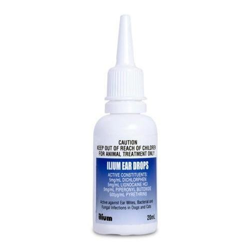 Ilium Ear Drops For Dogs And Cats 20 Ml
