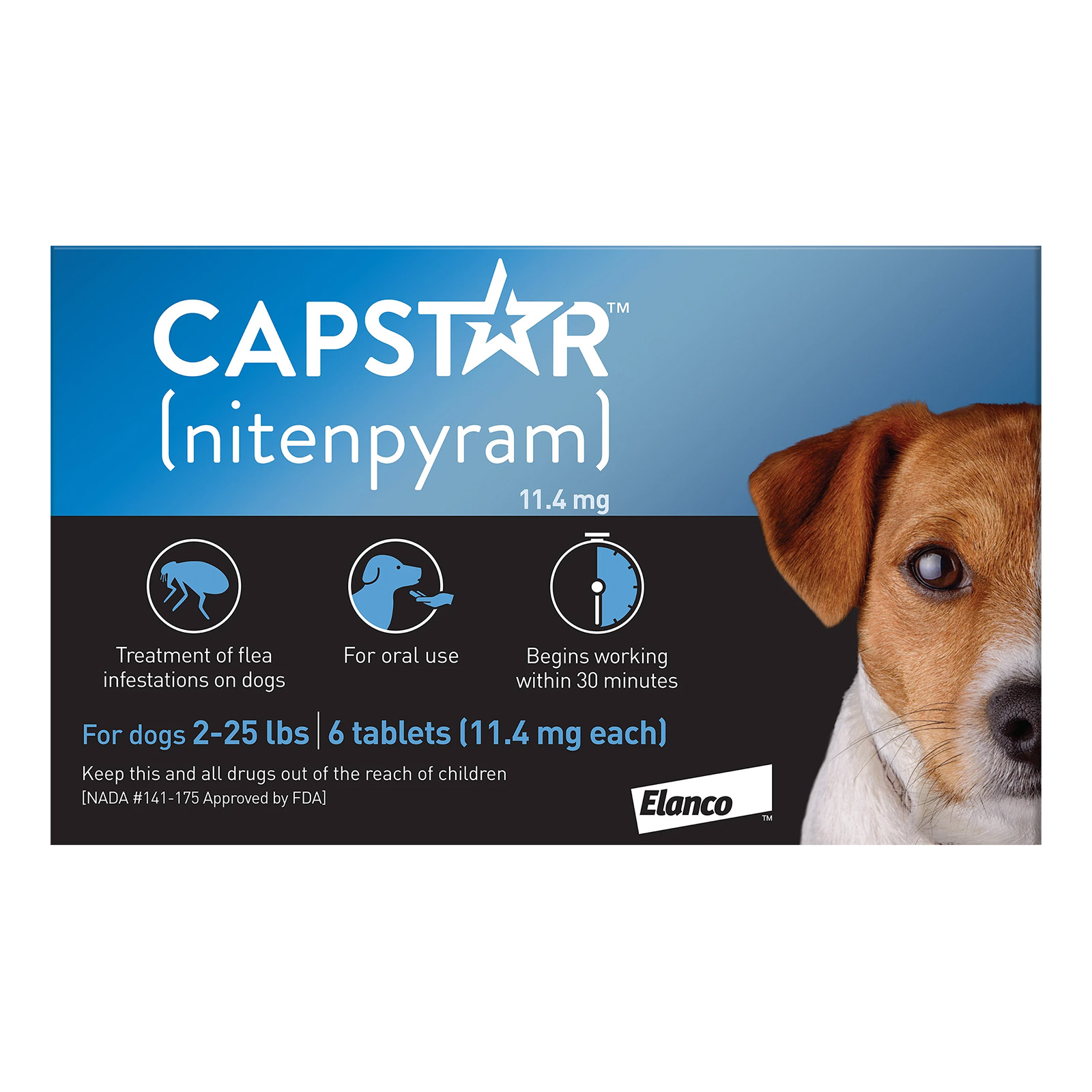 Capstar Blue For Cats And Small Dogs 2 - 25 Lbs 6 Tablet -  Elanco-Capstar-73