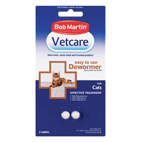 Bob Martin Vetcare Dewormer For Cats 2 Tablets
