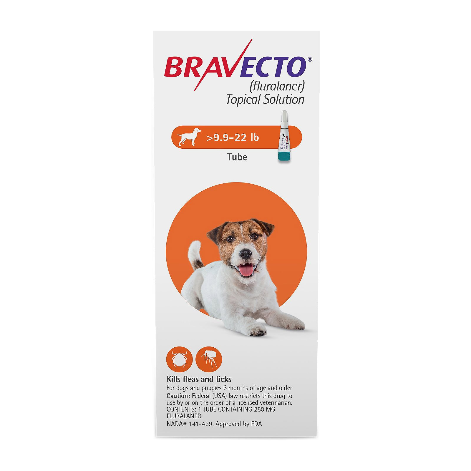 

Bravecto Topical For Small Dogs 9.9 - 22 Lbs Orange 1 Doses