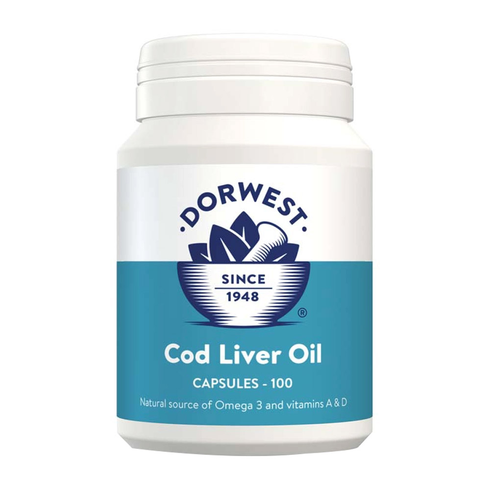Dorwest Cod Liver Oil Capsules For Dogs And Cats 100 Capsules
