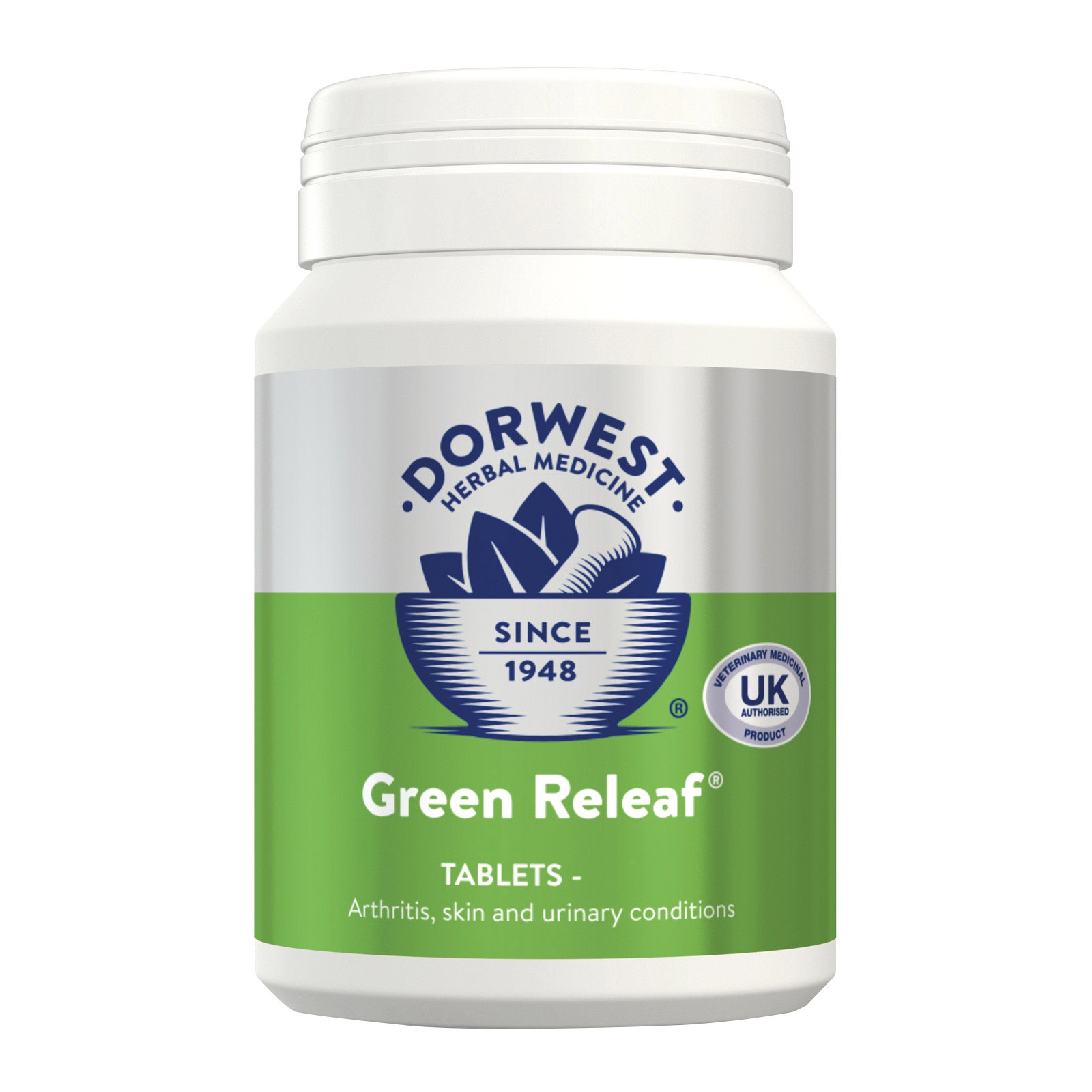 Dorwest Green Releaf Tablets For Dogs And Cats 100 Tablets
