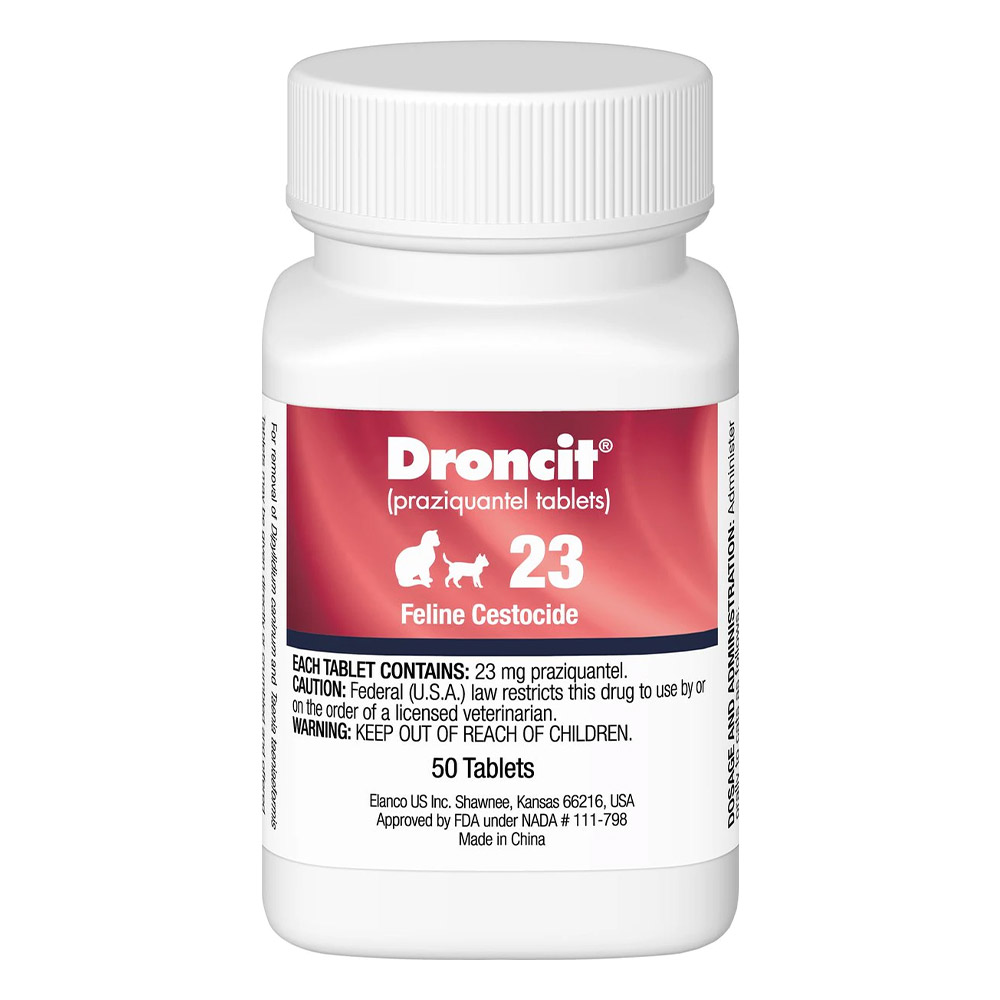 Droncit Tapewormer For Cats 4 Tablets
