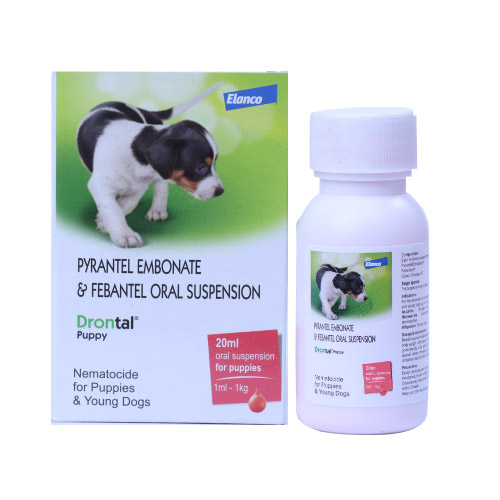 "Drontal Oral Suspension For Puppies 50 Ml"