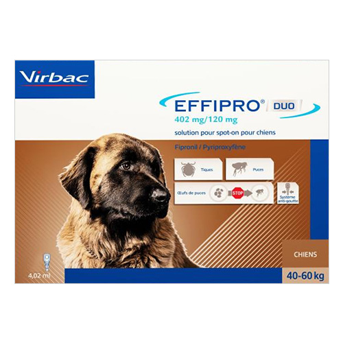 Effipro Duo Spot On For Extra Large Dogs Over 88 Lbs. 4 Pack