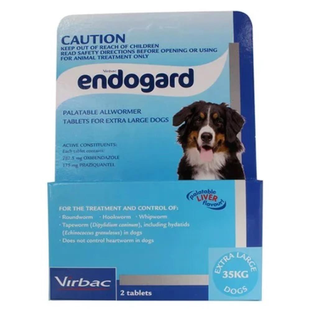 Endogard For Extra Large Dogs 35kg (Blue) - 77lbs 2 Tablets
