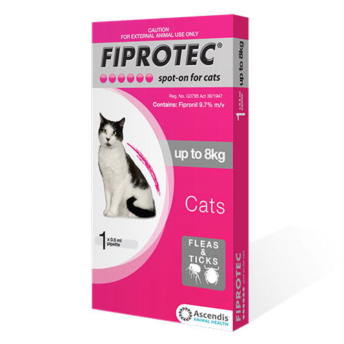 Fiprotec Spot-On For Cats Upto 17.6lbs (Pink) 1 Pack
