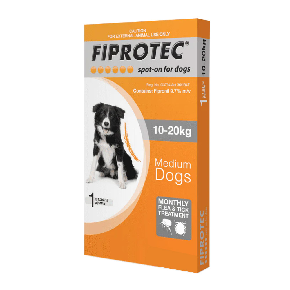 Fiprotec Spot-On For Medium Dogs 22-44lbs (Orange) 1 Pack
