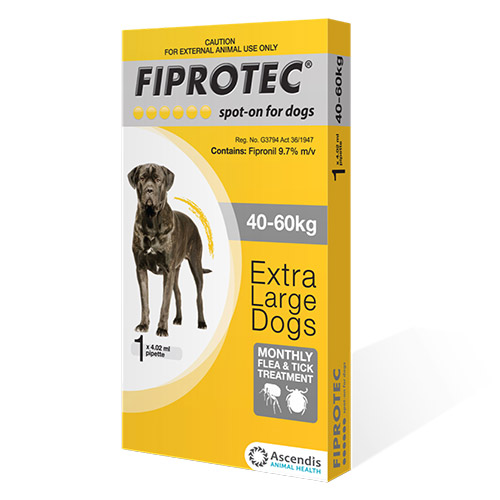 Fiprotec Spot -On For Extra Large Dogs 88-176lbs Yellow 1 Pack