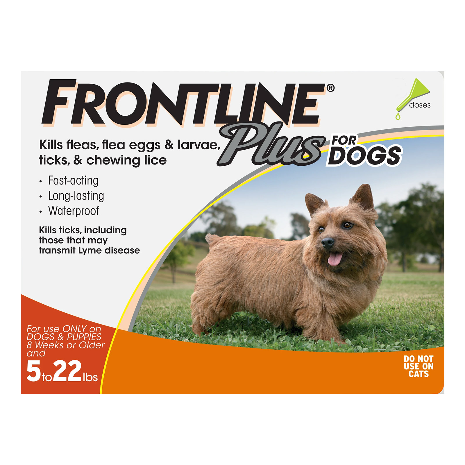 Frontline Plus For Small Dogs Up To 22lbs (Orange) 3 Doses
