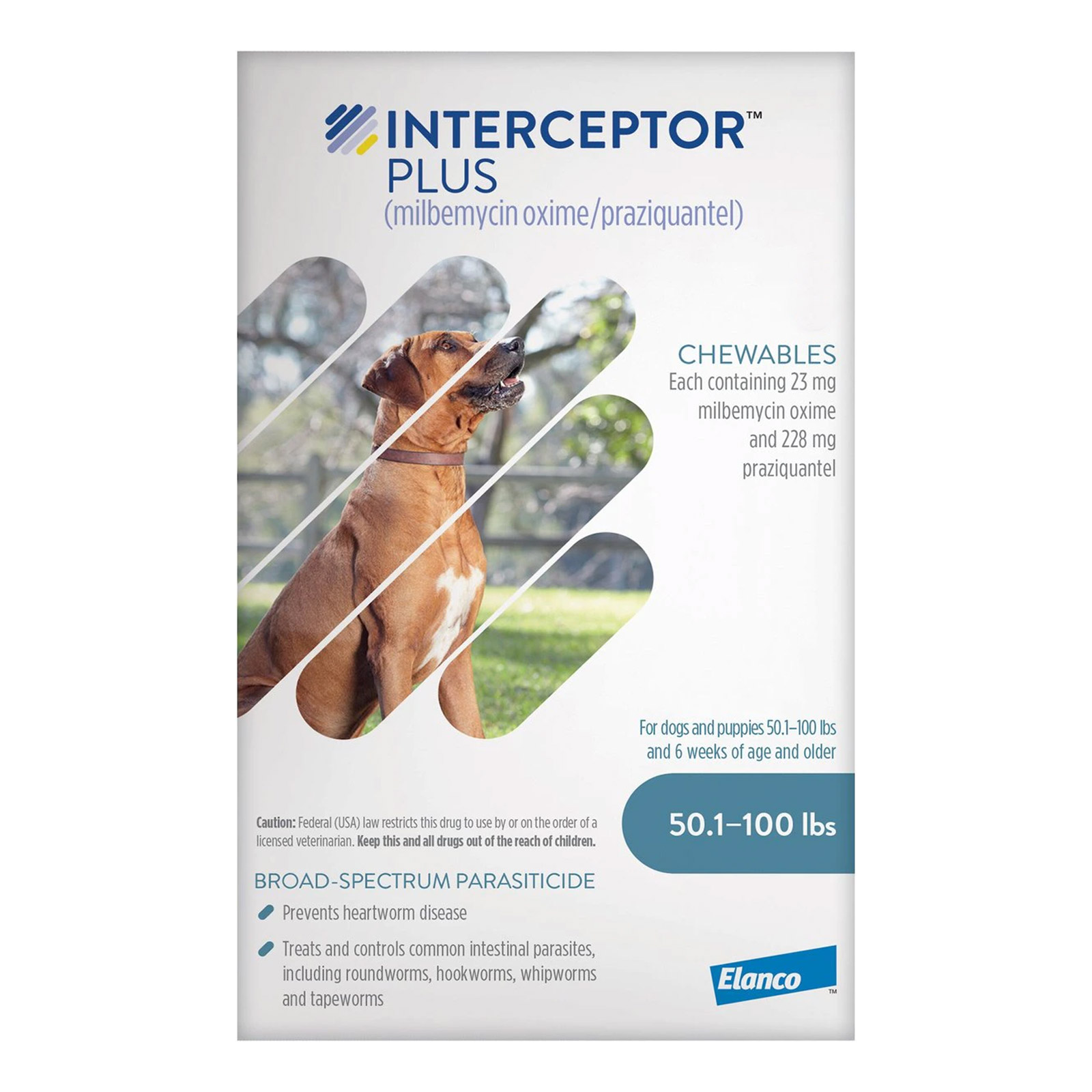 Interceptor Plus Chew (Interceptor Spectrum) For Dogs 50.1- 100lbs Blue 3 Chews