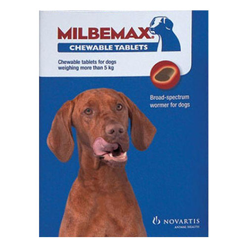 "Milbemax Chewable For Large Dogs Over 11 Lbs. 2 Chews"