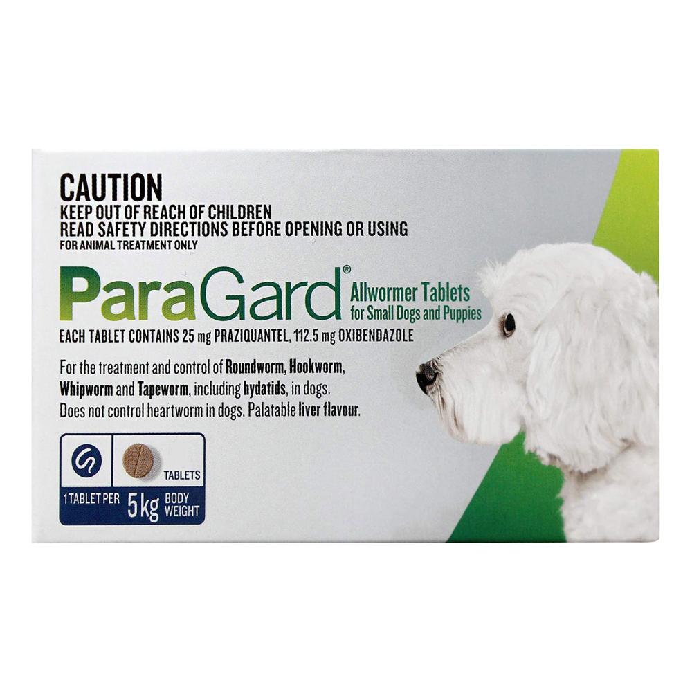 Paragard Allwormer For Dogs 5 Kg (11lbs) 100 Tablets
