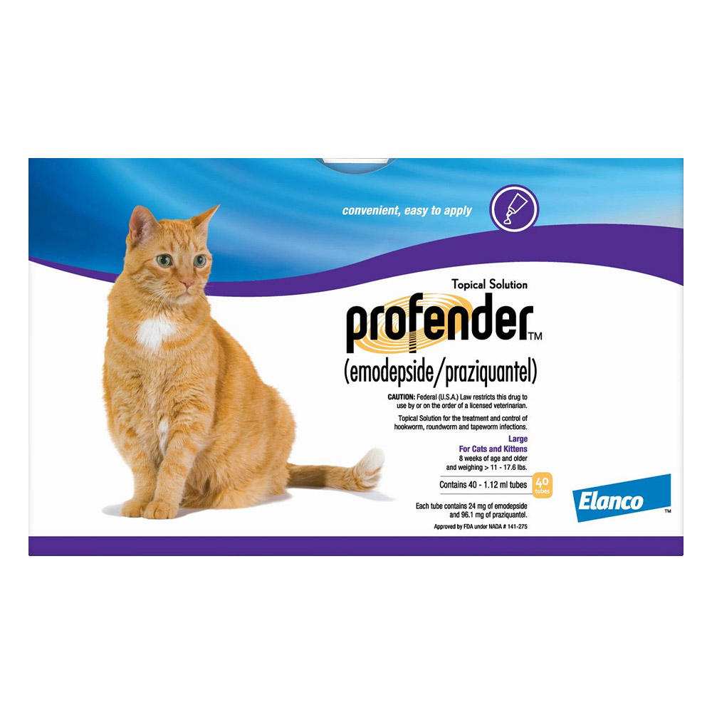 Profender Large Cats 1.12 Ml 11-17.6 Lbs 6 + 2 Doses Free