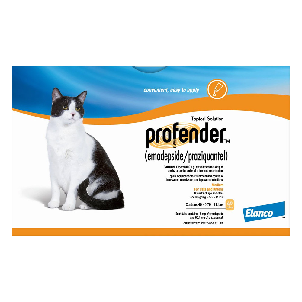 Profender Medium Cats 0.70 Ml 5.5-11 Lbs 3 + 1 Dose Free