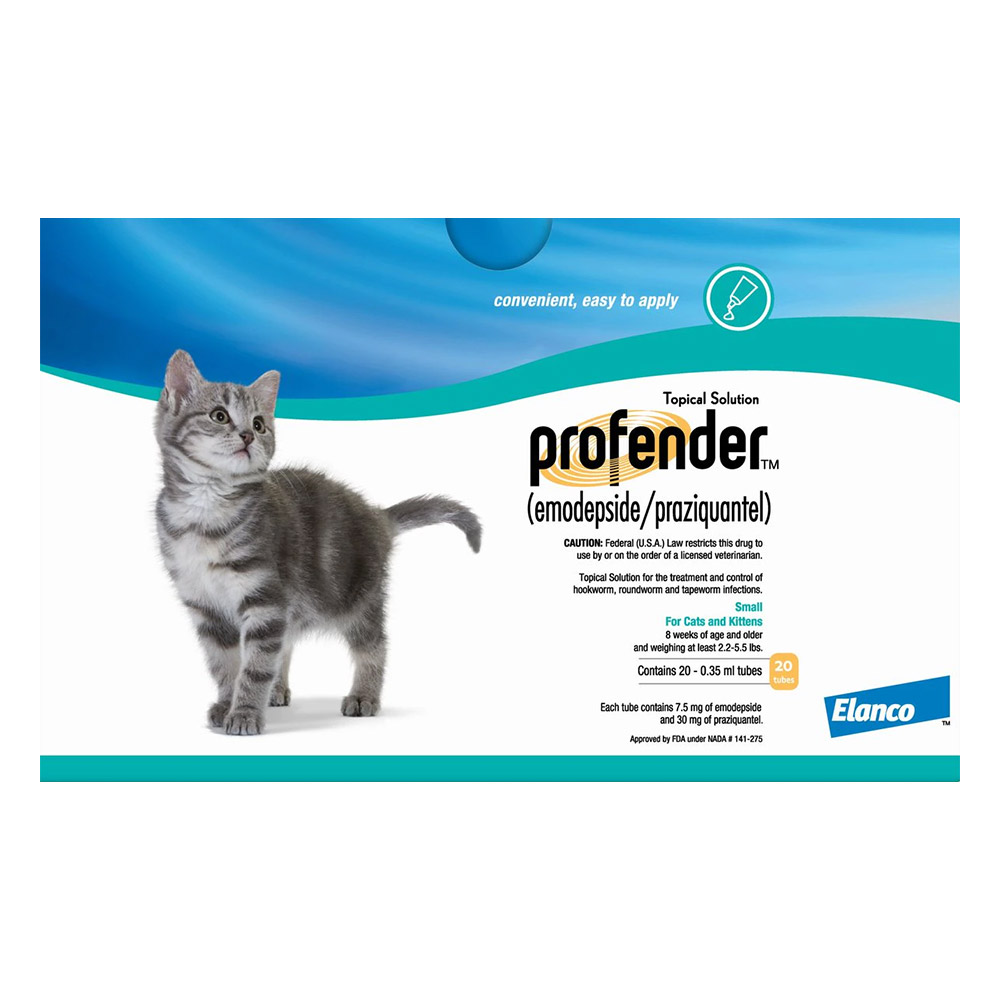 Profender Small Cats & Kittens 0.35 Ml 2.2-5.5 Lbs 3 + 1 Dose Free