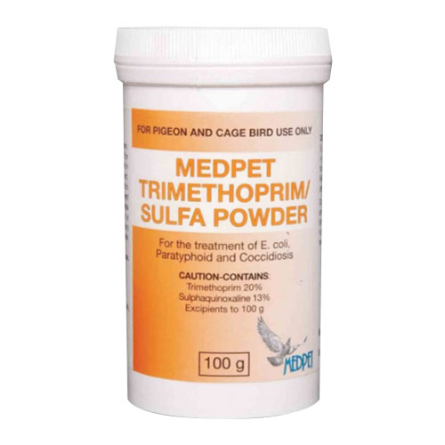 Trimethoprim Sulfa Powder For Pigeons & Caged Birds 100 Gm