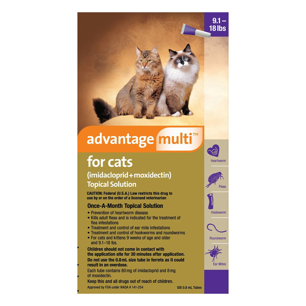 Advantage Multi Cats Over 10lbs Purple 3 Doses