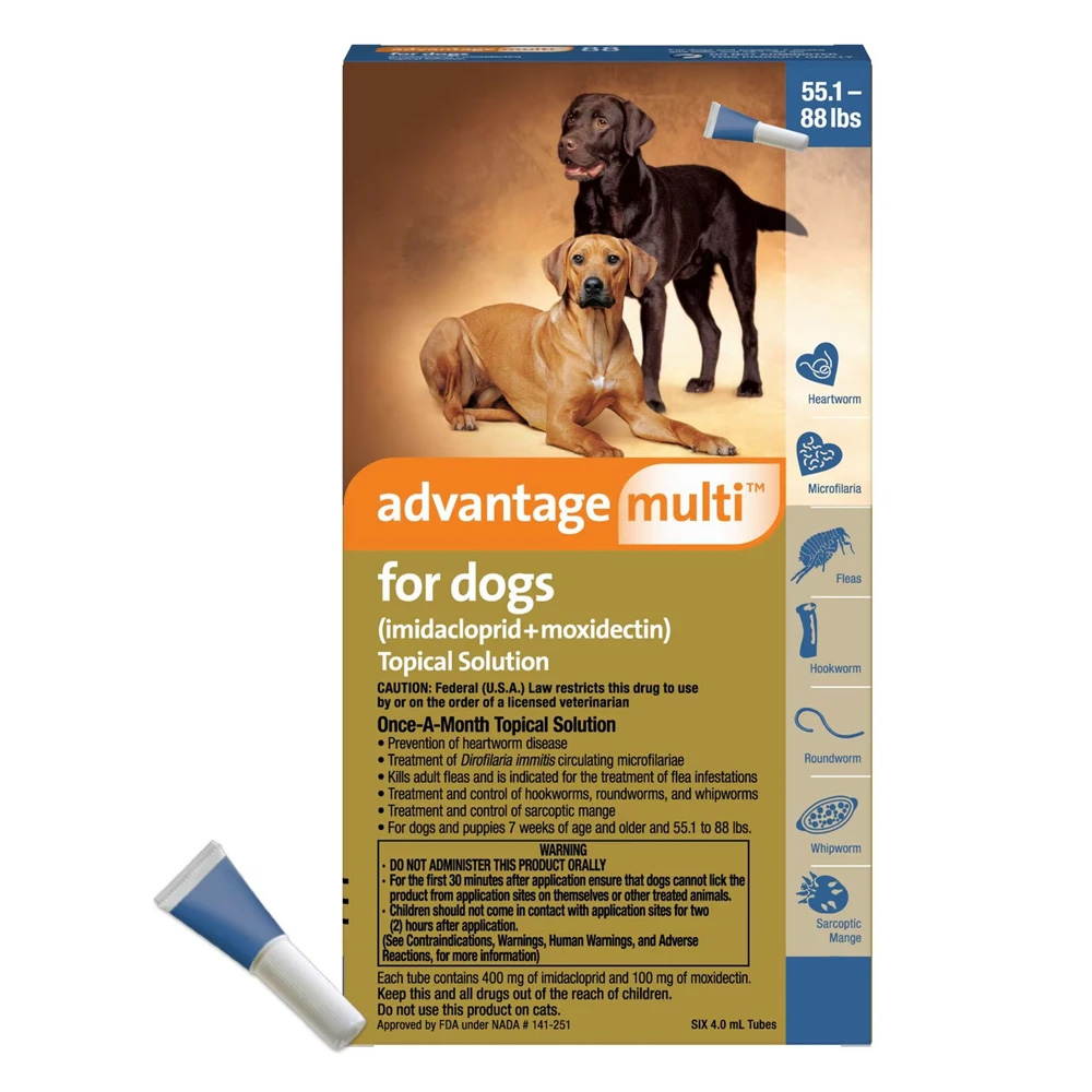 Advantage Multi (Advocate) Extra Large Dogs 55.1-88 Lbs (Blue) 6 Doses