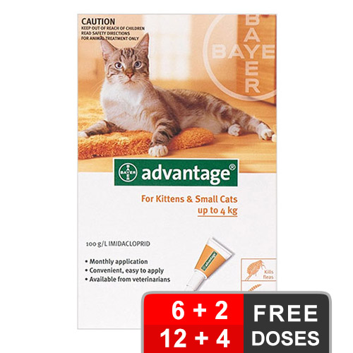 Advantage Kittens & Small Cats 1-9lbs 6 + 2 Free