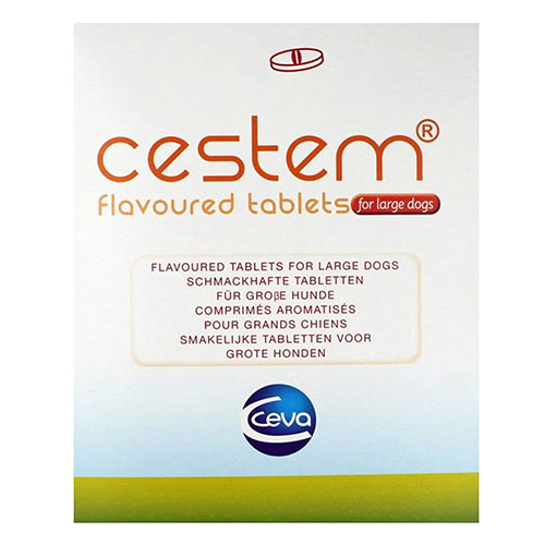 "Cestem Flavor Tablets For Large Dogs 2 Tablets"