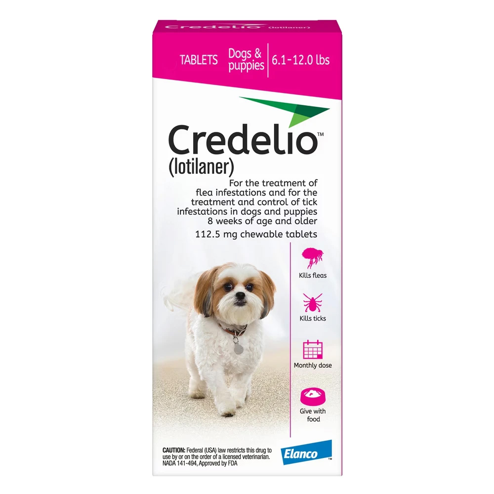 Credelio For Dogs 06 To 12 Lbs (112.5mg) Pink 3 Doses