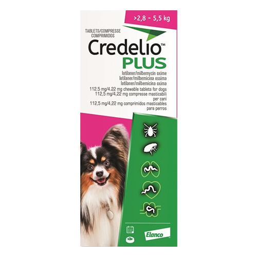 

Credelio Plus For Small Dog 2.8-5.5kg 3 Chews