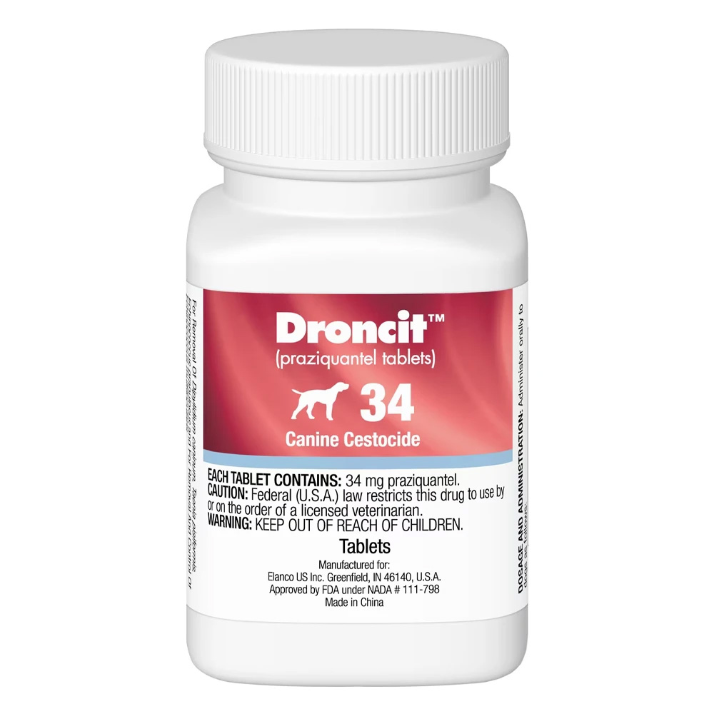 Droncit Tapewormer For Dogs 4 Tablets
