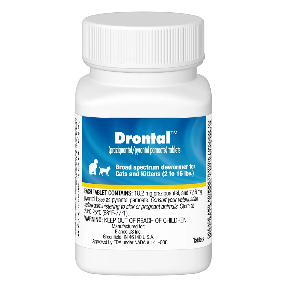 Drontal For Small Cats 4kg ( 8.8lbs) 2 Tablets