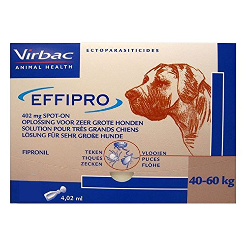 Effipro Spot-On Solution For Extra Large Dogs Over 88 Lbs (Brown) 4 Pack
