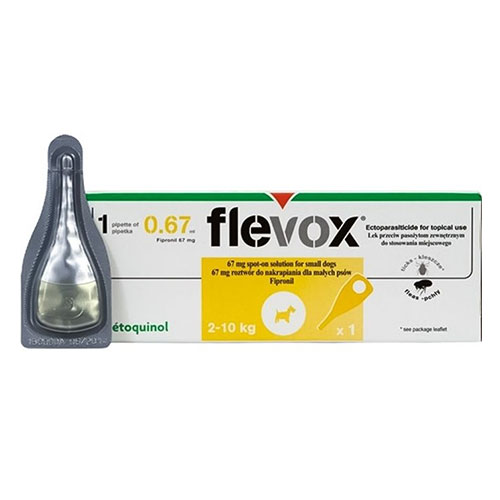 Flevox Spot-On For Small Dogs Up To 22 Lbs. (Yellow) 12 Pack
