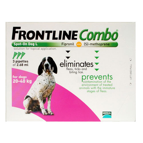 Frontline Combo For Large Dogs 45-88 Lbs Purple 12 Months