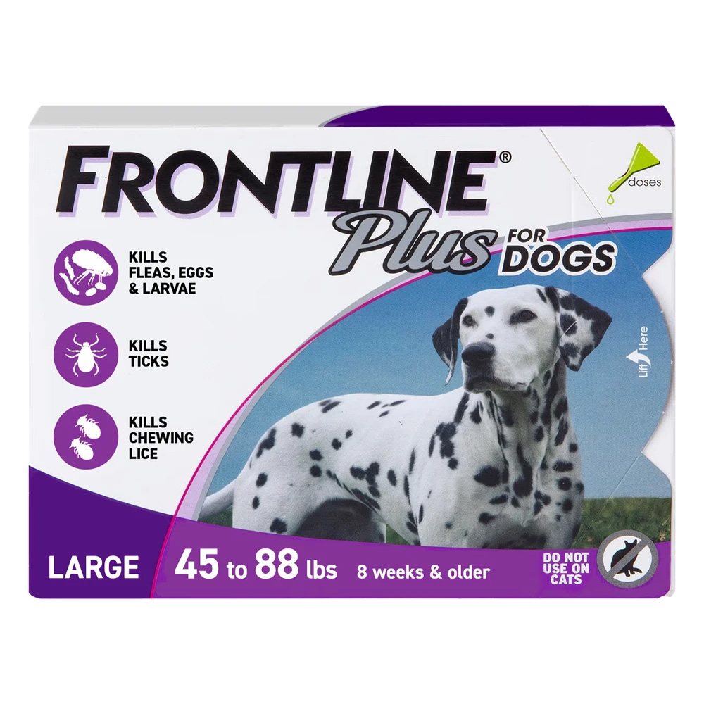 Frontline Plus For Large Dogs 45-88 Lbs (Purple) 6 Doses