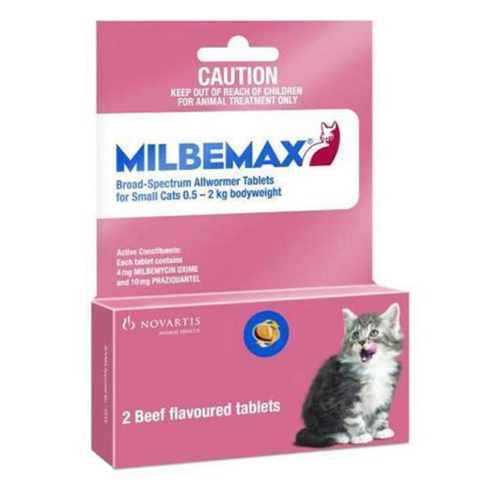 Milbemax For Small Cats 0.5 To 2 Kg - Upto 4.4lbs 20 Tablets
