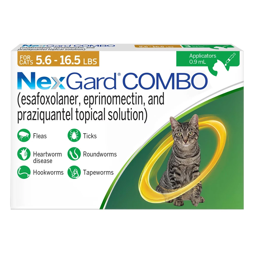 Nexgard Combo For Cats 5.5lbs - 16.5lbs 3 Pack